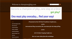 Desktop Screenshot of championofplay.com
