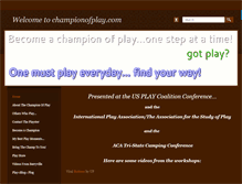 Tablet Screenshot of championofplay.com